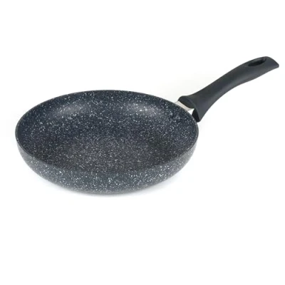 Afbeelding van Russell Hobbs RH00842EU Kleine koekenpan, antiaanbaklaag, geschikt voor inductiekookplaat, dubbellaagse coating, weinig of geen olie, collectie Nightfall Stone Marmer, blauw, 28 cm
