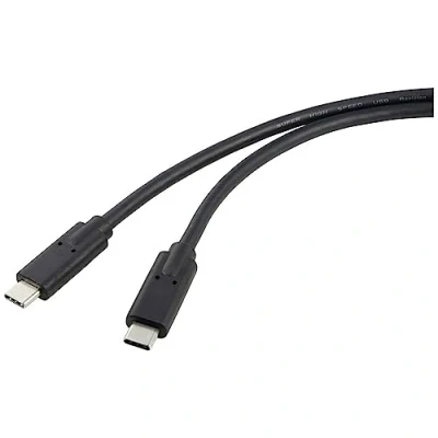 Afbeelding van Renkforce USB C kabel 4.0 stekker, stekker 1.00 m Zwart Afgeschermd (dubbel) RF 5241746