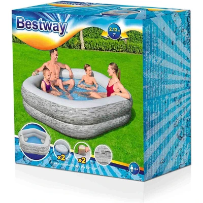Afbeelding van Opblaaszwembad Bestway Grijs 213 x 206 53 cm