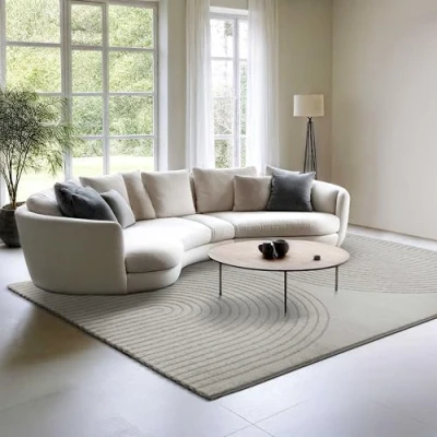 Afbeelding van the carpet Elisa, moderne woonkamer vlorkleed, geometrisch ontwerp, hoge pooldichtheid, Grijs, 240 x 340 cm