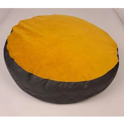Afbeelding van Madison Hondenkussen Velvet Yellow 60cm rond