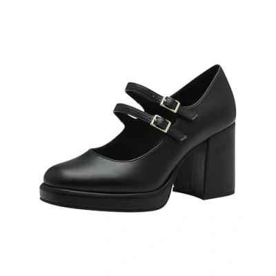 Afbeelding van Marco Tozzi Plateaupumps, Dames, Maat: 40, Black Hoogwaardig imitatieleer