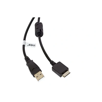Afbeelding van vhbw USB datakabel (type A naar MP3 speler) oplaadkabel compatibel met Sony Walkman NWZ E454, E473 speler zwart, 150cm