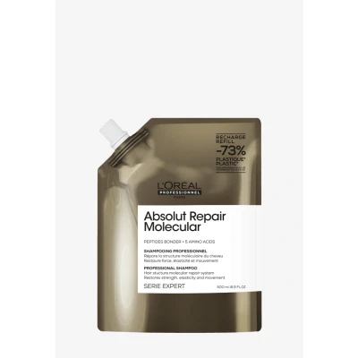 Afbeelding van L&#039;Oréal Série Expert Absolut Repair Molecular Refill Shampoo 500ml Voor Beschadigd Haar