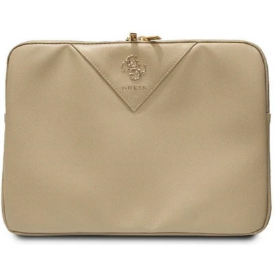 Afbeelding van Guess Triangle Big 4G Logo Universele Laptoptas (Geschikt voor toestellen tot 14&quot;) Goud
