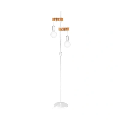 Afbeelding van Eglo Verlichting Vloerlamp Townshend 2L wit/eiken