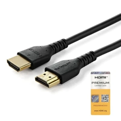 Image de StarTech.com câble HDMI 4K 60 Hz Premium avec Ethernet de 1 m High speed mâle pour noir P/N: TB3DKM2HDL