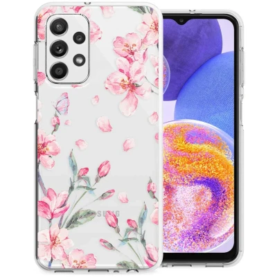 Afbeelding van iMoshion hoesje Geschikt voor Samsung Galaxy A23 (5G) Siliconen Design Roze / Blossom Watercolor