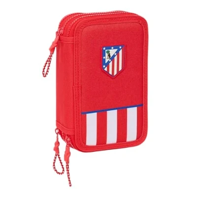 Afbeelding van Driedubbele Pennenzak Atlético Madrid Rood 12,5 x 19,5 5,5 cm 36 Onderdelen