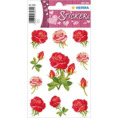 Afbeelding van HERMA Etiket 3581 rozen Blister a 3 vel 10 stuks