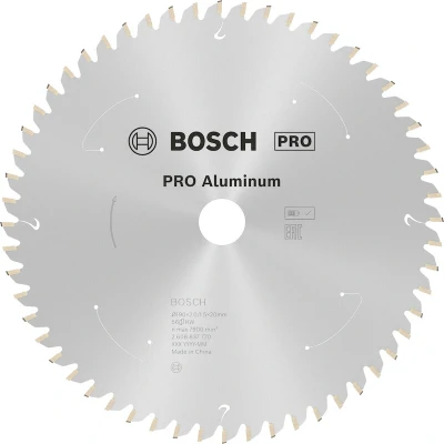 Image de BOSCH 2608837770 lame de scie circulaire Standard pour aluminium scies sans fil 190 x 20 2/1.5 mm, 56T