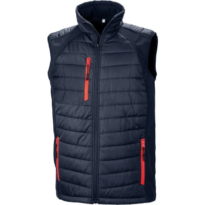 Afbeelding van Result Black compass gewatteerde softshell bodywarmer R238X NAVY / RED