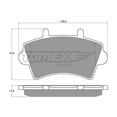 Afbeelding van TOMEX brakes TX 13 02 Remblokkenset Vooras RENAULT: MASTER 2 Kasten, Bus, Pritsche/Fahrgestell, OPEL: Movano A Van, Minibus
