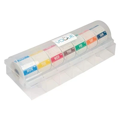 Afbeelding van Vogue oplosbare kleurcode dagstickers met stickerdispenser