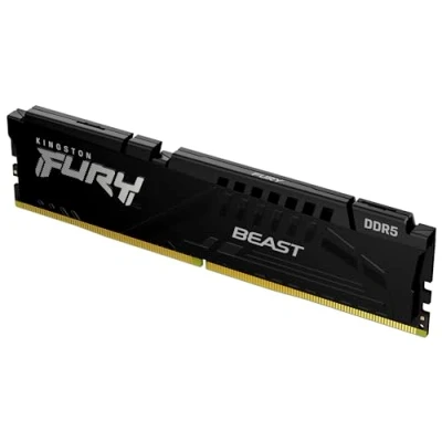 Image de Kingston FURY Beast DDR5 module 16 Go DIMM 288 broches 6400 MHz / PC5 51200 CL32 1.4 V mémoire sans tampon on die ECC noir