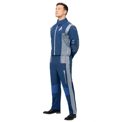 Afbeelding van Smiffy&#039;s Star Trek Kostuum Discovery Science Uniform Fleet Man Blauw Large Carnavalskleding Verkleedkleding