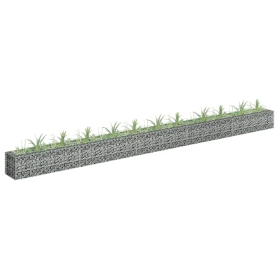 Afbeelding van Gabion plantenbak verhoogd 450x30x30 cm gegalvaniseerd staal