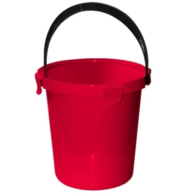 Afbeelding van Emmer met Deksel Plast Team Berry 5L rood gesloten een duurzame clip