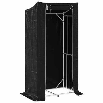 Afbeelding van Haardhoutrek met regenhoes 100x60x200 cm gegalvaniseerd staal