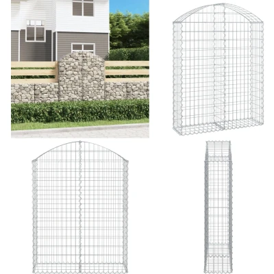 Afbeelding van Schanskorf gewelfd 100x30x120/140 cm gegalvaniseerd ijzer