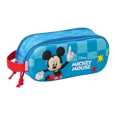 Afbeelding van Pennenetui met 2 vakken Mickey Mouse Clubhouse Blauw 21 x 8 6 cm 3D