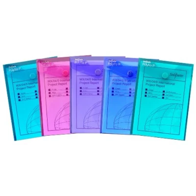 Afbeelding van Snopake Polyfile enveloppen met drukknop, A6, staand formaat, verschillende kleuren, 5 stuks