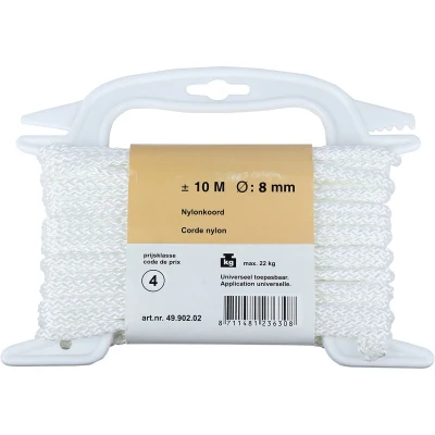 Afbeelding van Wovar Nylon Touw Wit 8 mm dik 10 m