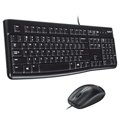 Afbeelding van Logitech Desktop MK120 toetsenbord Inclusief muis USB QWERTY Scandinavisch Zwart