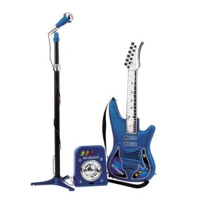 Afbeelding van Reig 843 Gitaar met microfoon en versterker, blauw