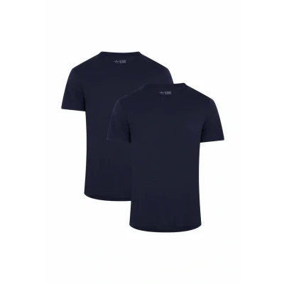 Afbeelding van Danish Endurance CREW NECK 2PACK Tshirt basic, Heren, Maat: Large, Dark navy