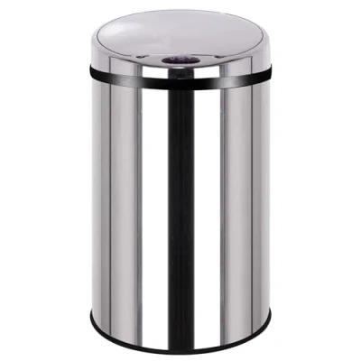 Image de Poubelle automatique 30 l chromé avec seau