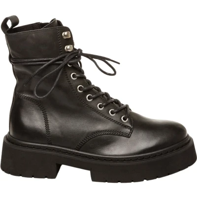 Afbeelding van Steve Madden Gusto Enkellaarsjes met plateauzool black, Dames, Maat: 37, Black Leer