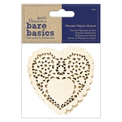 Afbeelding van Papermania: Bare Basics Wooden Shapes Wedding (45pcs) (PMA 174747)