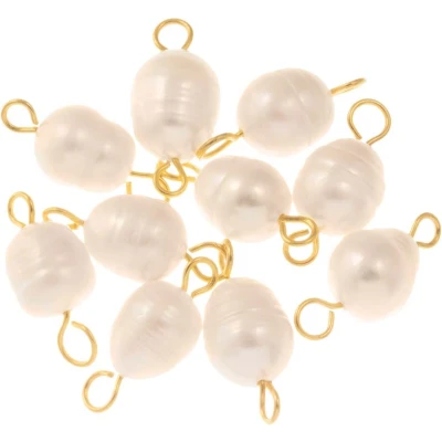 Afbeelding van Tussenstuk Zoetwaterparel (18.5 19.5 x 8 9 mm) White Goud (10 Stuks)