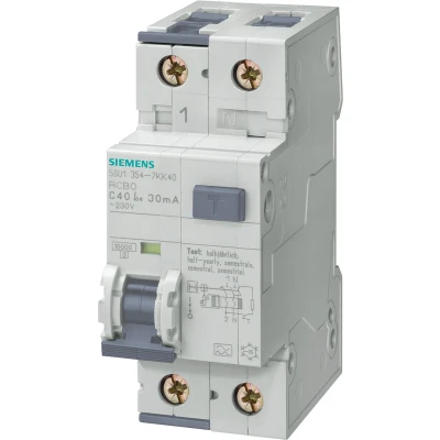 Afbeelding van Siemens 5SU1354 6KK16 Aardlekschakelaar/zekeringautomaat 2 polig 16 A 0.03 230 V
