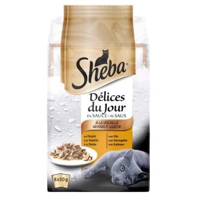 Afbeelding van Sheba Mp Delice Du Jour 6x50 g Kattenvoer Gevogelte