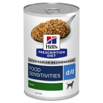 Afbeelding van Hill&#039;s Prescription Diet D/D Food Sensitivities Blik Hondenvoer Eend 370 g
