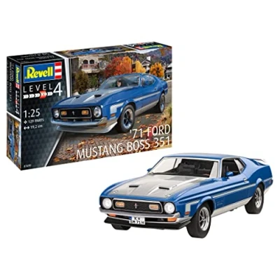 Afbeelding van 1:25 Revell 07699 71 Ford Mustang Boss 351 Plastic Modelbouwpakket