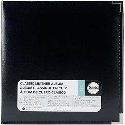Afbeelding van We R Makers Classic leather Album 27.9x21.6cm Zwart