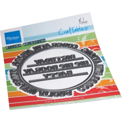 Afbeelding van Marianne D Craftable Congratulations circle by Marleen (ENG) CR1596 120x160mm