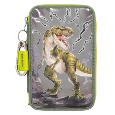 Afbeelding van Depesche Dino World gevulde 3 vaks etui REFLECTOR