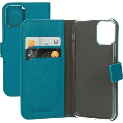 Afbeelding van Mobiparts Saffiano Wallet Case Apple iPhone 11 Pro Turquoise