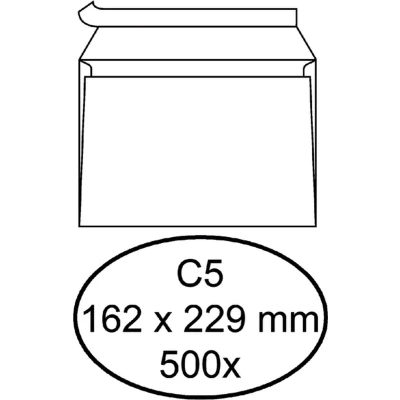 Afbeelding van Envelop Quantore bank C5 162x229mm zelfklevend wit 500stuks