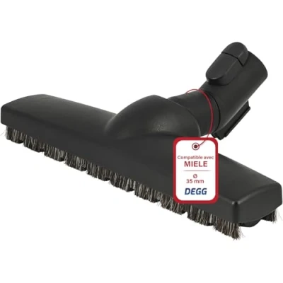 Afbeelding van DEGG® Parketborstel / Zuigmond Geschikt voor Miele Stofzuiger Mondstuk 35mm Onderdelen Kliksysteem Luxe Stofzuigermond Premium Kwaliteit