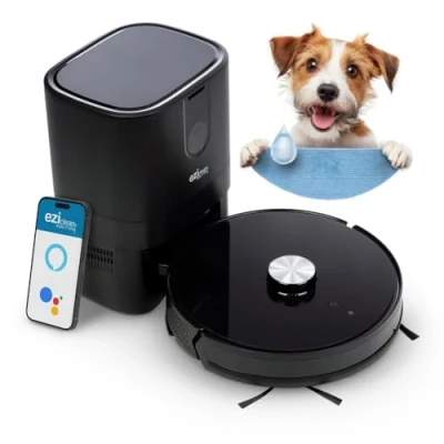 Image de Aspirateur robot laveur Eziclean I Bot Z7 Smart connecté avec base aspirante 40 W Noir
