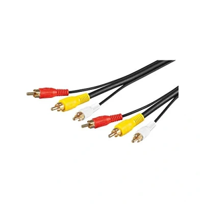 Afbeelding van Tulp composiet audio video kabel verguld 5 meter