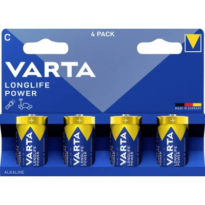 Afbeelding van Varta Longlife Power C 4er Bli (4 Pcs., C, R14, 7800 mAh), Batterijen