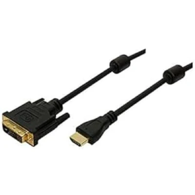 Afbeelding van LogiLink CH0015 HDMI kabel / DVI Adapterkabel A stekker, D 18+1 polige stekker 5.00 m Zwart