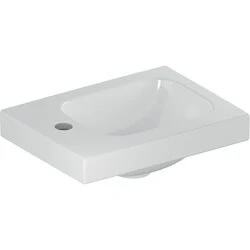 Afbeelding van Geberit iCon Light fontein kraangat links wit (38 x 28 cm) 1 kraangat,