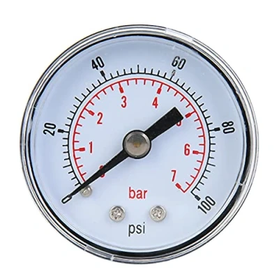 Afbeelding van Meetinstrument, druk en vacuümmeters Mechanische drukmeter manometer 1/8 inch BSPT achteraansluiting voor het meten van lucht olie water